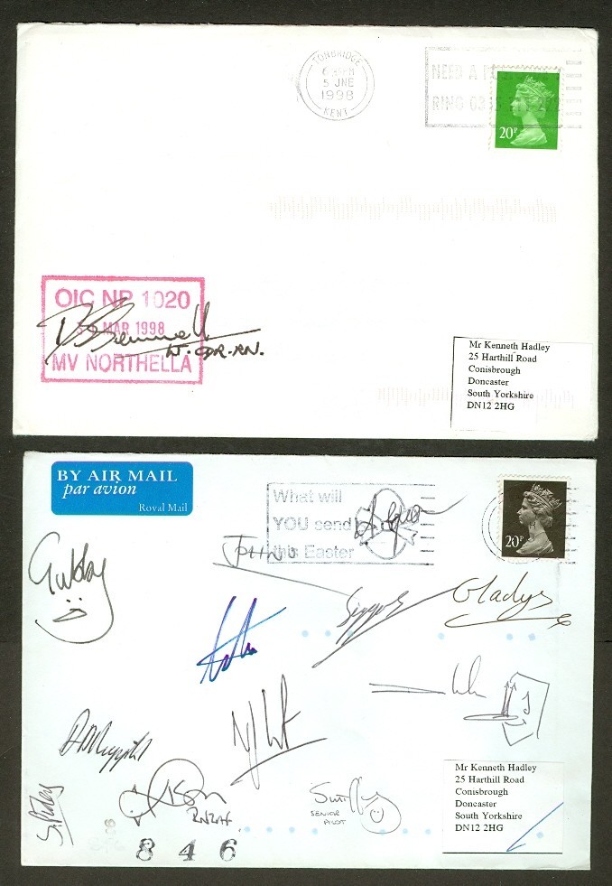 GREAT BRITAIN SEL OF 4 1998 MILITARY MACHIN COVER SOME SIGNED