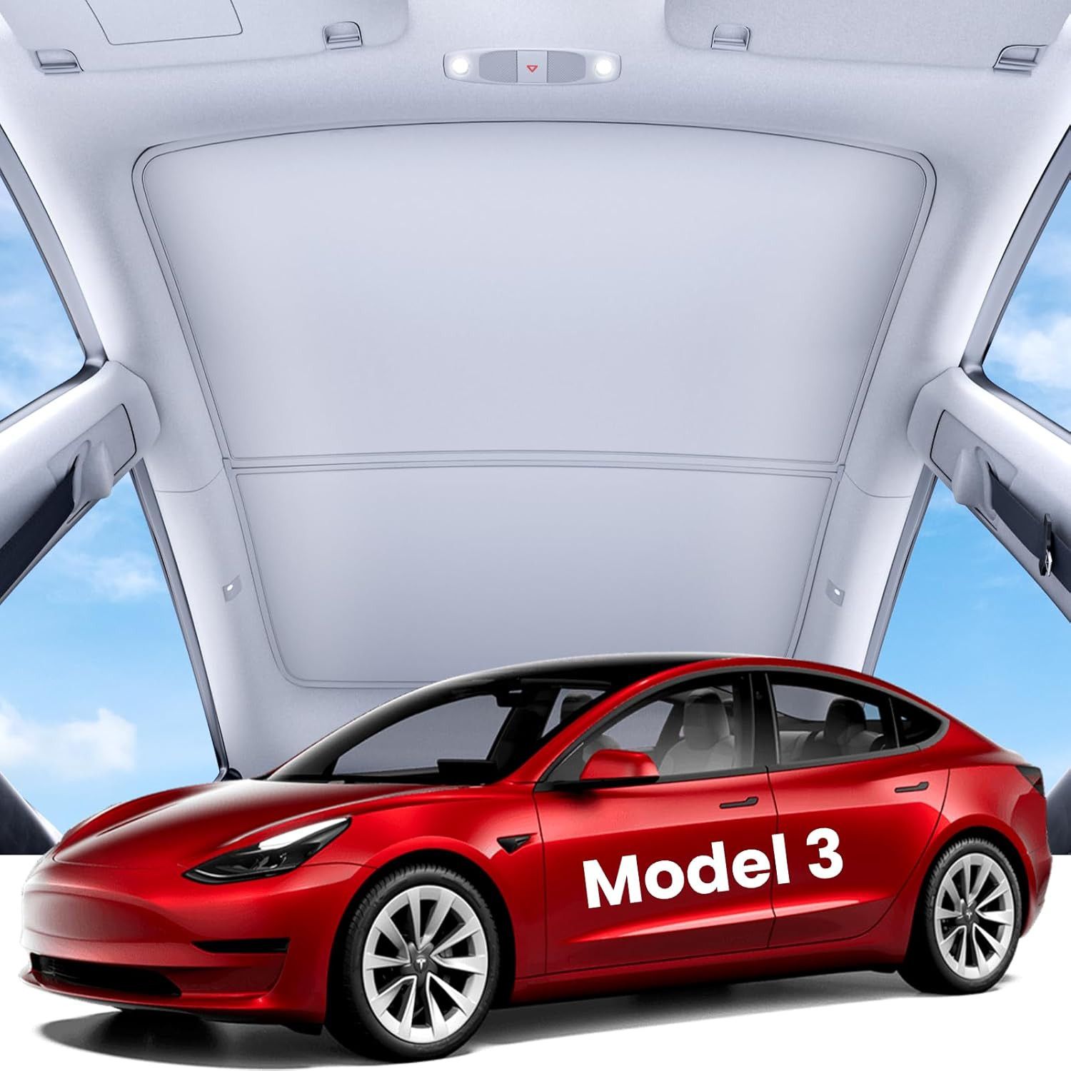 Upgraded Tesla Model 3 Sunshade Roof [No Gaps, No-Sagging] Tesla 3 Accessories H
