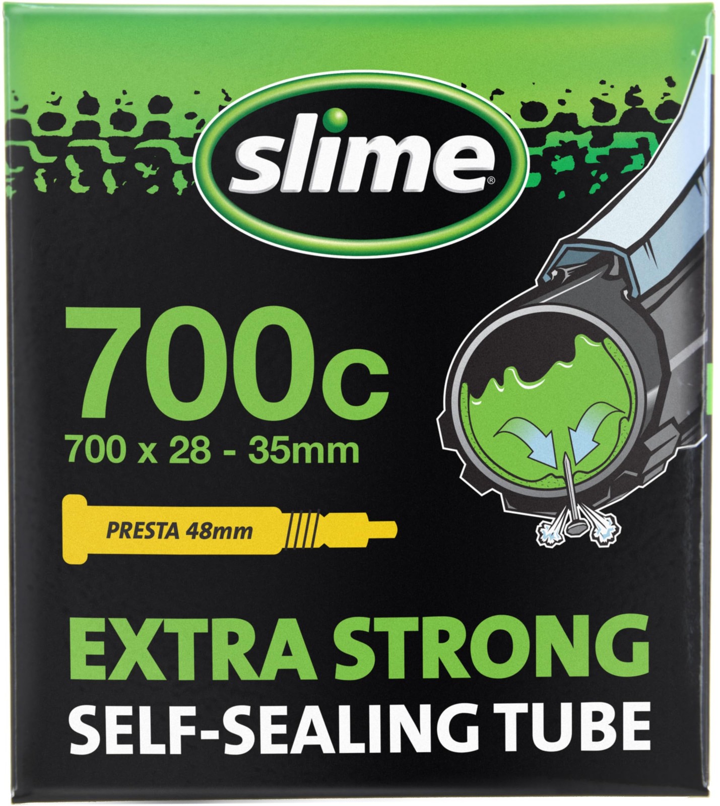 Slime Extra Stong Self Sealing Tube 28 x 1.1 -1.4 Presta 28-35mm