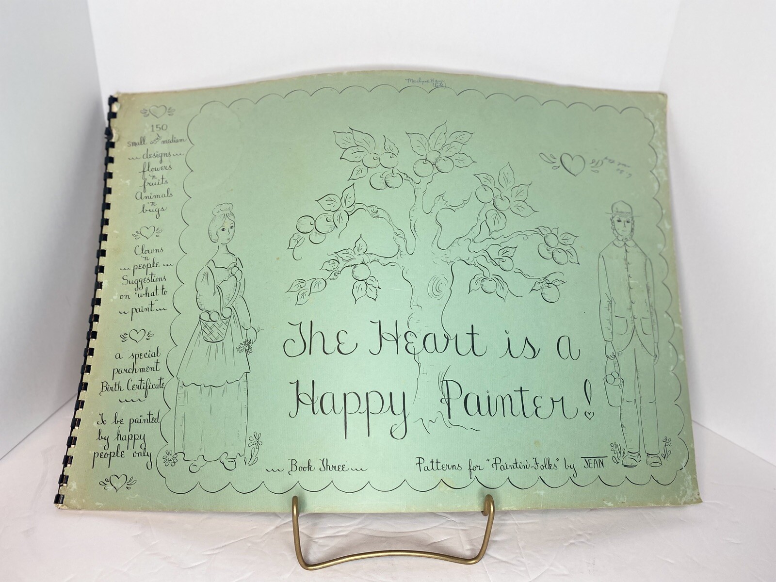 Vtg 1967 Patterns & Instructions Book 3 for Painting by Jean Heart is Happy 