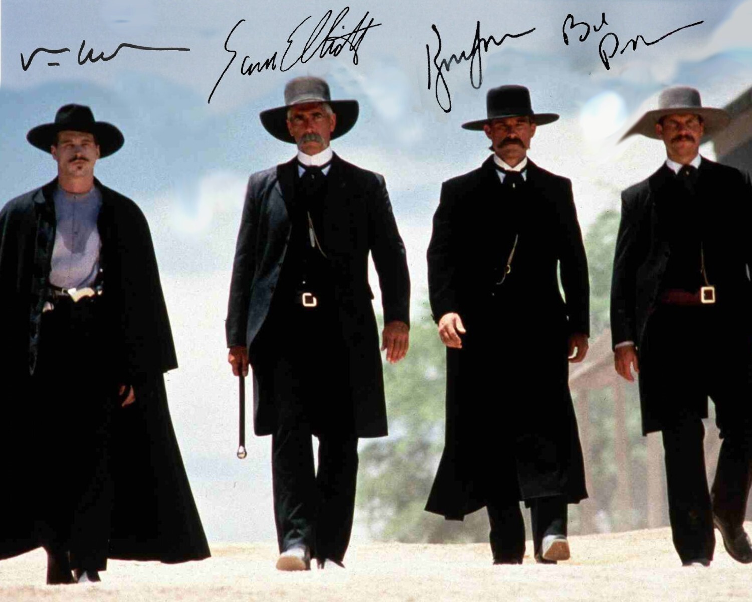 Cast Sign Reproduction Tombstone 8" x 10"  Photo Wyatt Morgan Virgil Eraps & Doc