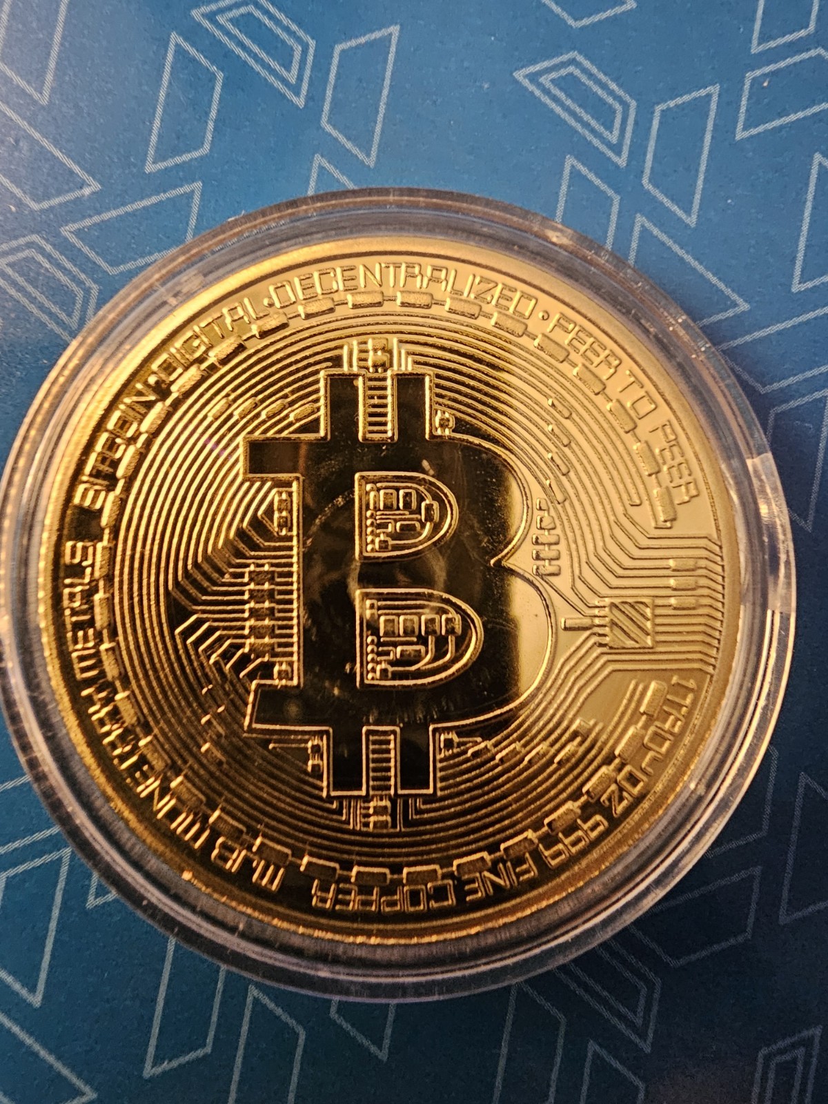 Bitcoin Commemorative Coin Gold Plated BTC Limited Edition Collectible Coin 