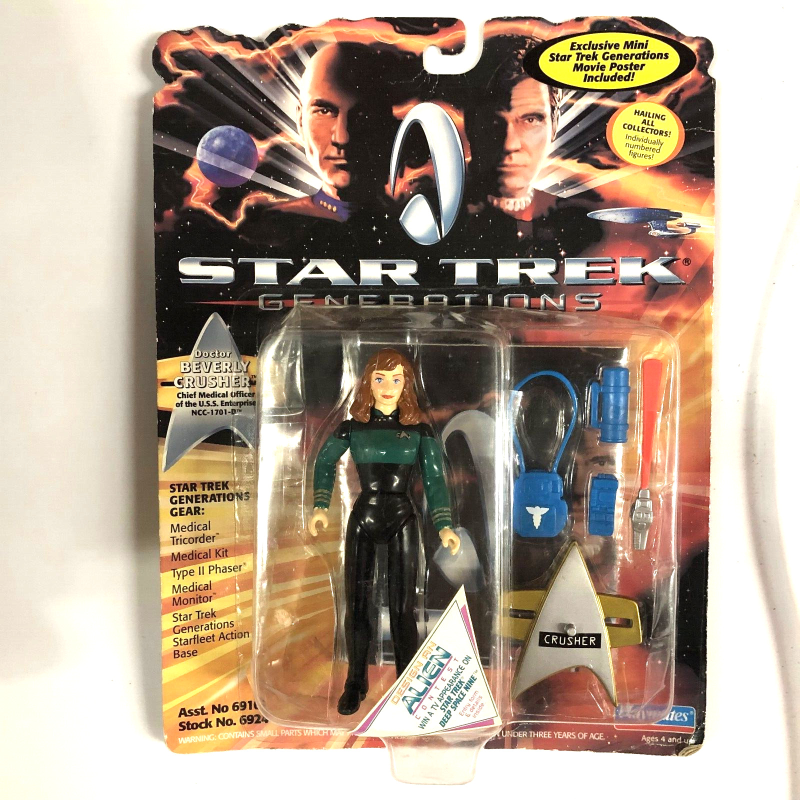 Star Trek Generations Action Figure - Dr Crusher Playmates Vintage 