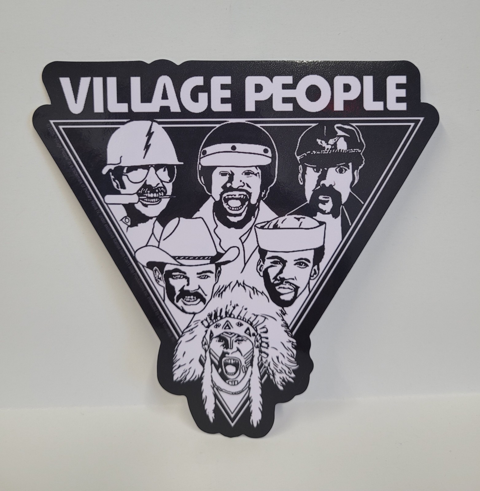 Stickers - C&D Visionary - Village People Triangle Logo Sign 5" NEW Licensed