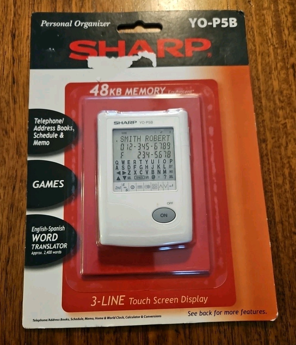 BRAND NEW Vintage Sharp Personal Organizer Model YO-P5B 48KB Memory