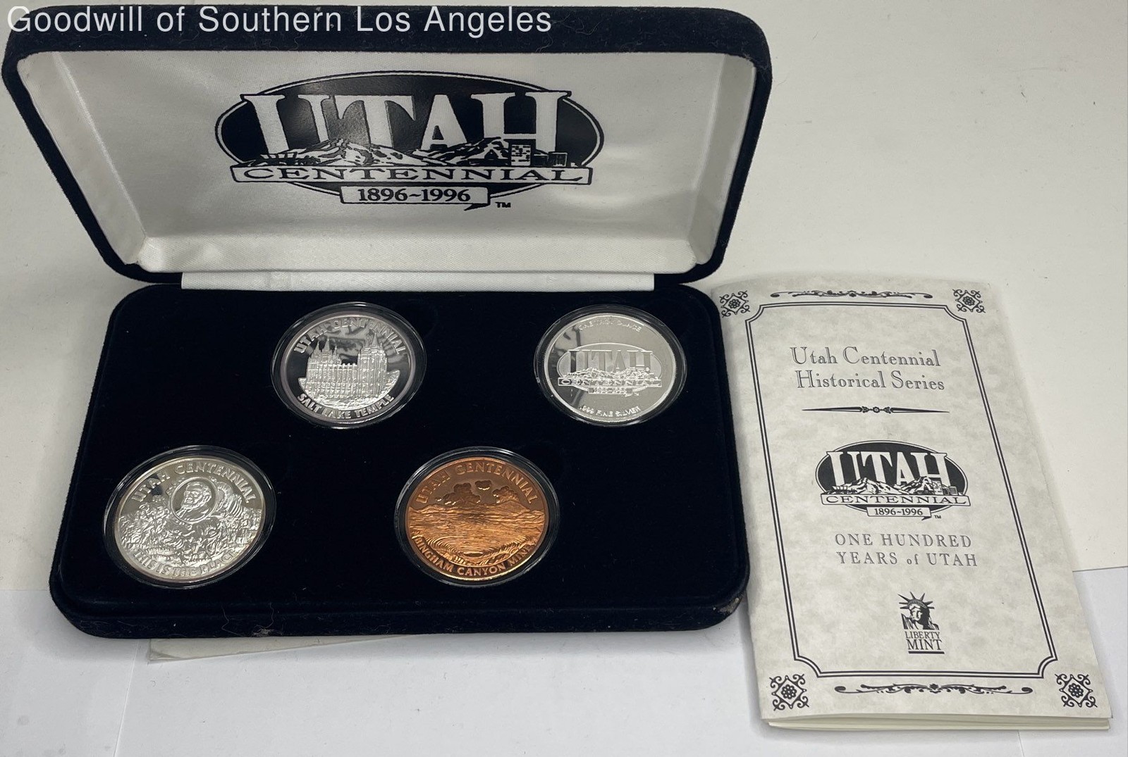 Utah Centennial 999 Silver & Copper Liberty Mint Commemorative Coins