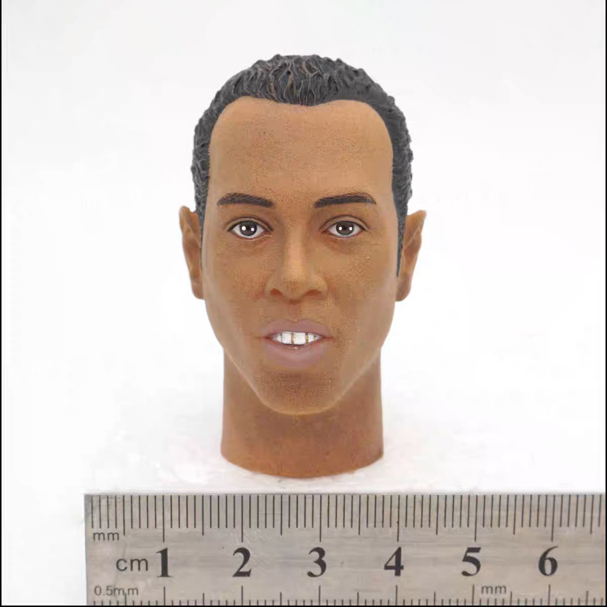 1/6 Scale Ronaldinho Male Head Sculpt Model for 12" Action Figure Prop Scene