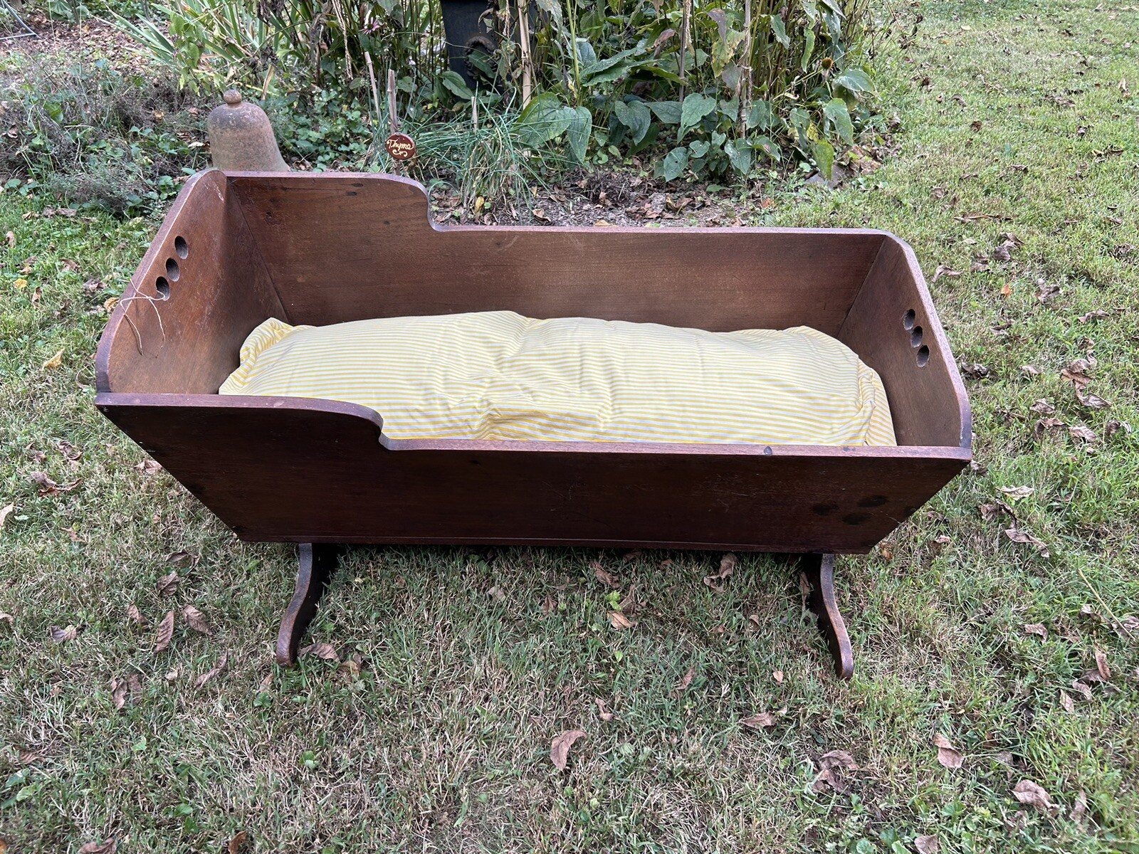 Antique Rocking Cradle (1800s) all original no repairs. Dark cherry 36”L X 16”W