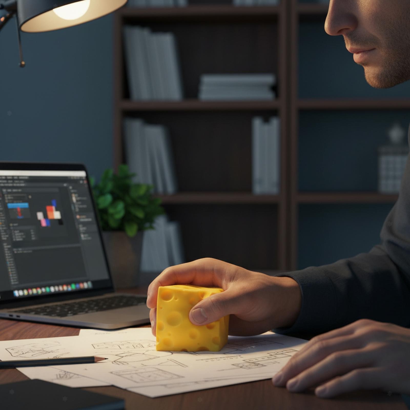 Squeezy Cheese Fidget Toy Perceptual Home Desk Ornament Office Halloween