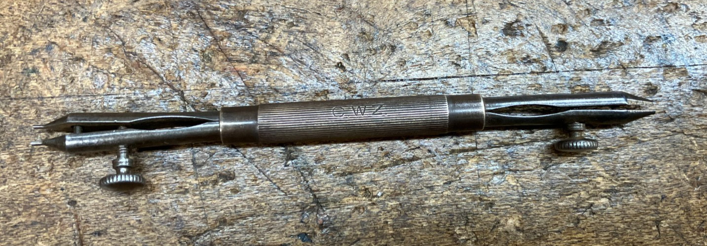 Small Vintage Brass Double End Drafting Pen