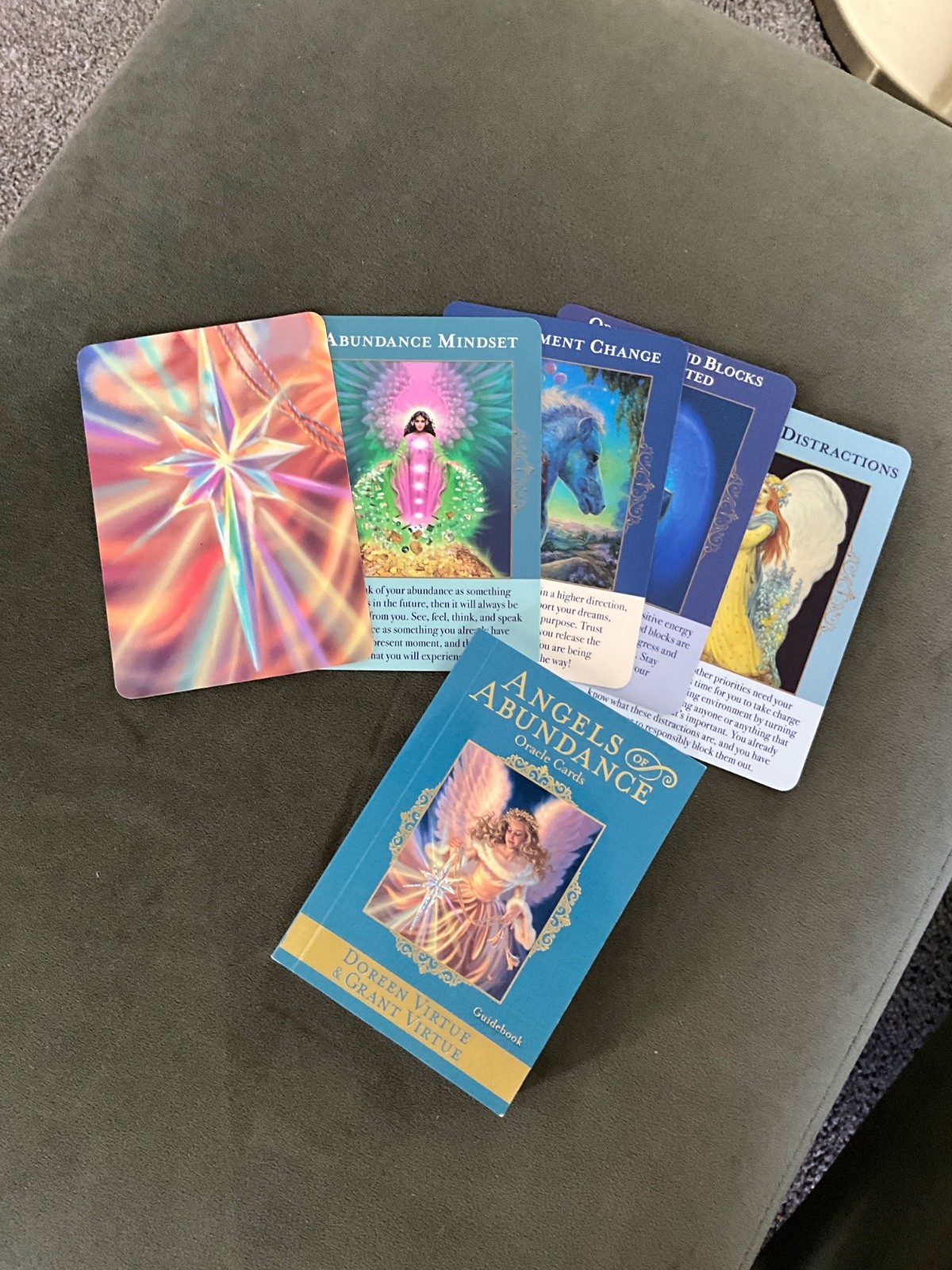 Angels of Abundance Oracle and Tarot Cards for Beginners - 44 Card Deck with Mea