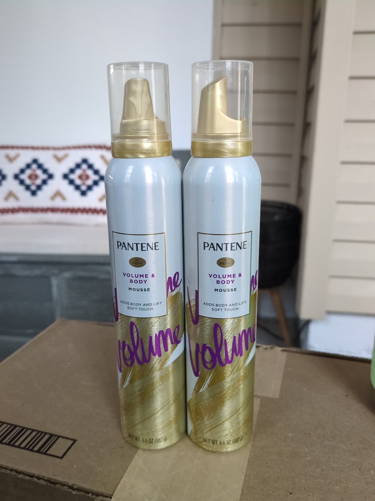 2 PANTENE PRO-V VOLUME & BODY MOUSSE ADDS BODY AND LIFT SOFT TOUCH 6.6 OZ EA