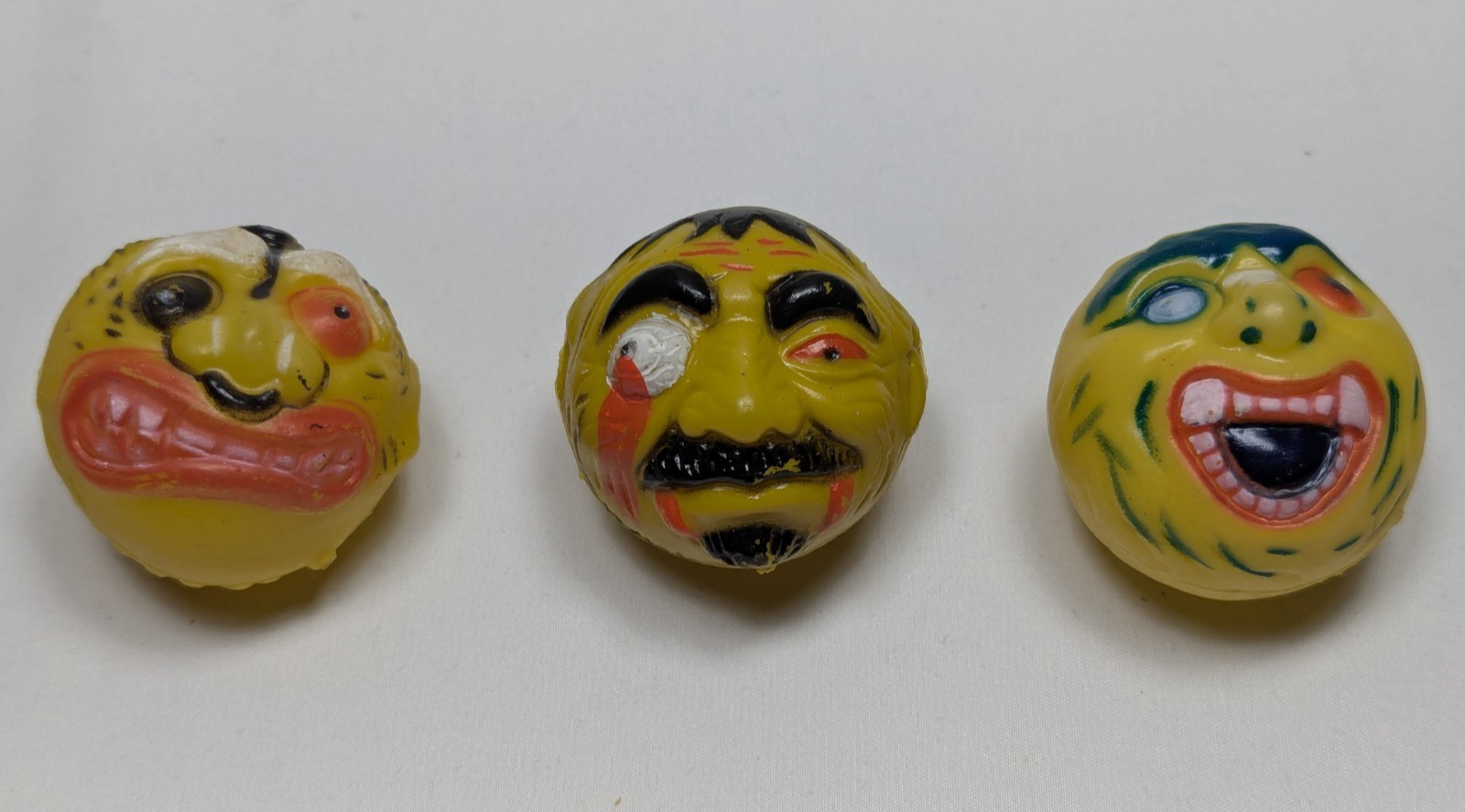 Vintage Madballs KO Lot of 3 Monster Head Balls 1980's Vending Gumball NEW NOS
