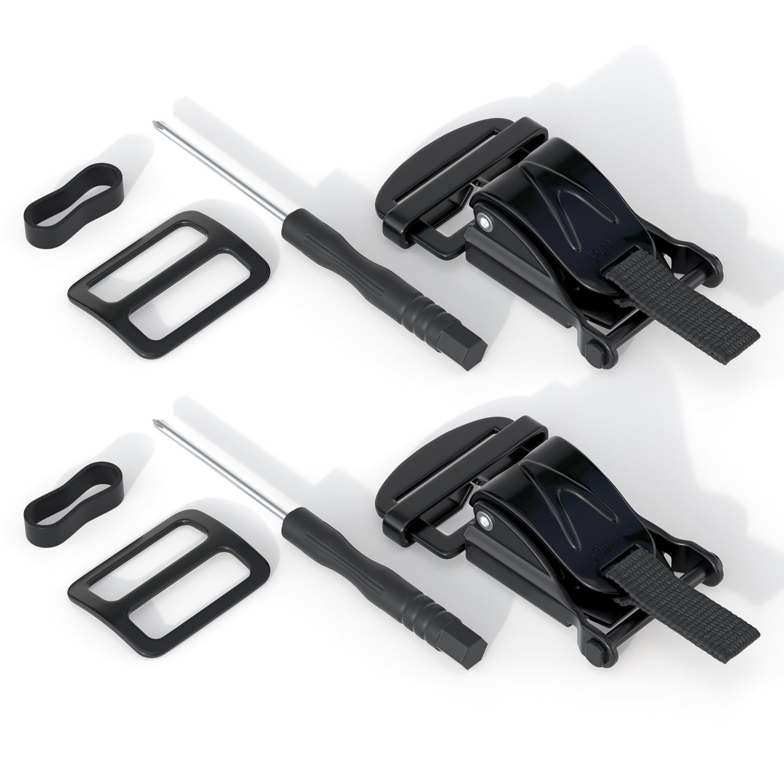 TOKCKYBL Universal Helmet Quick Release Buckle Kit - Stainless 2 Pcs, Black 