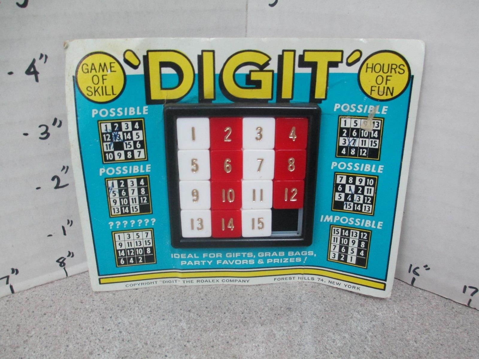 DIGIT 1950s tile slide puzzle Roalex Forest Hills NY numerical numbers MOC 