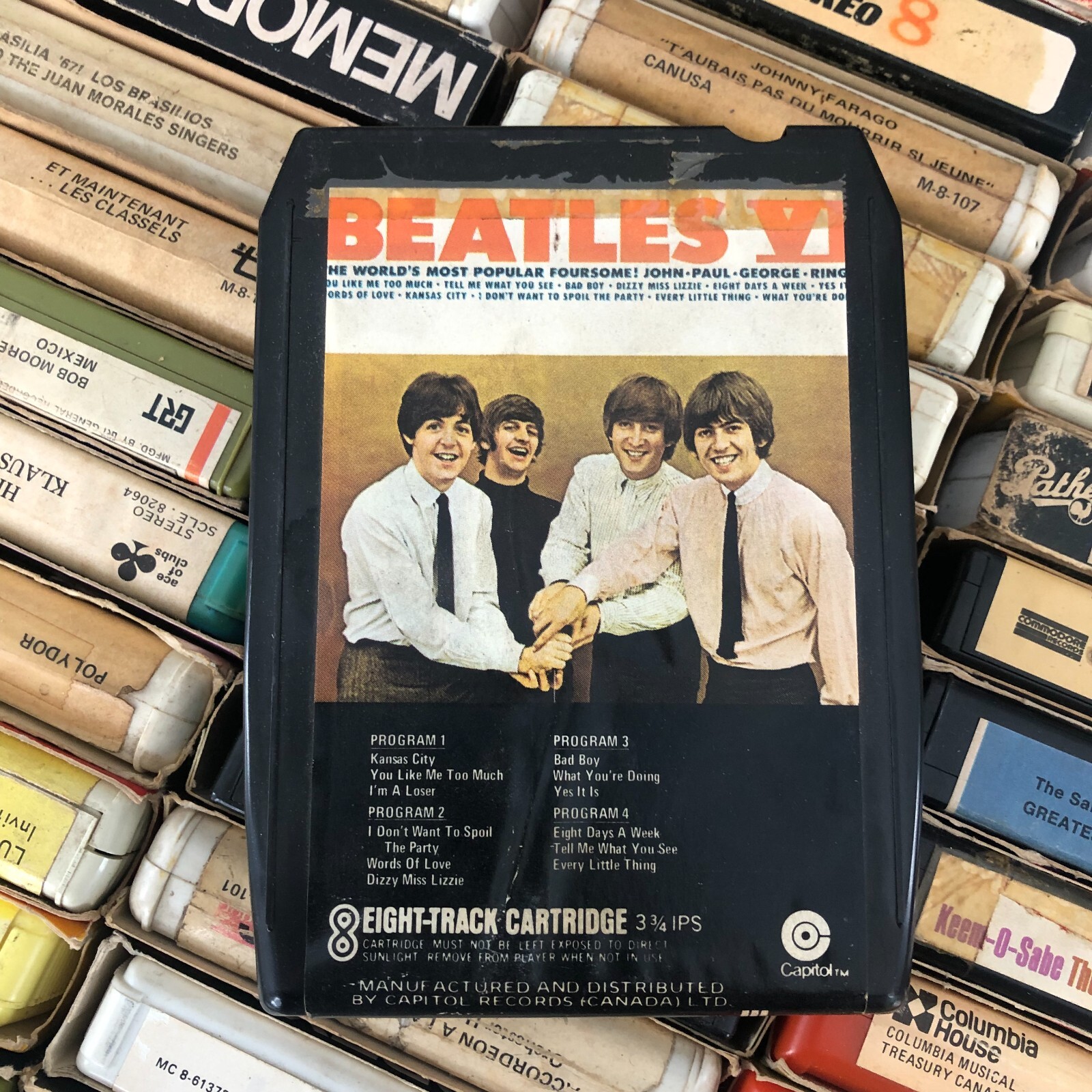 The Beatles- Beatles VI 8-Track Tape, CANADIAN Release