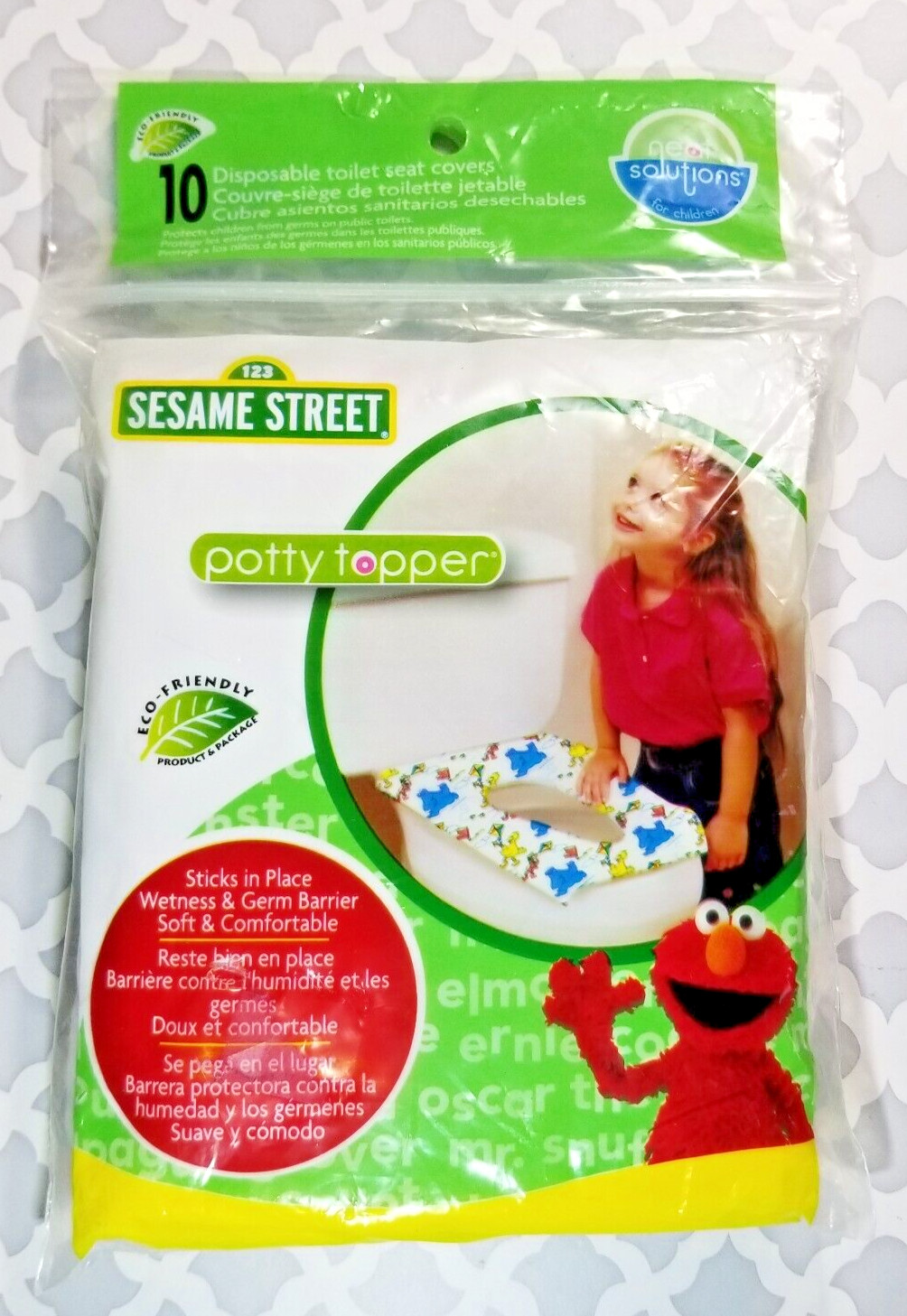 Potty Toppers Disposable Toilet Seat Covers Kids Sesame Street Eco-Friendly