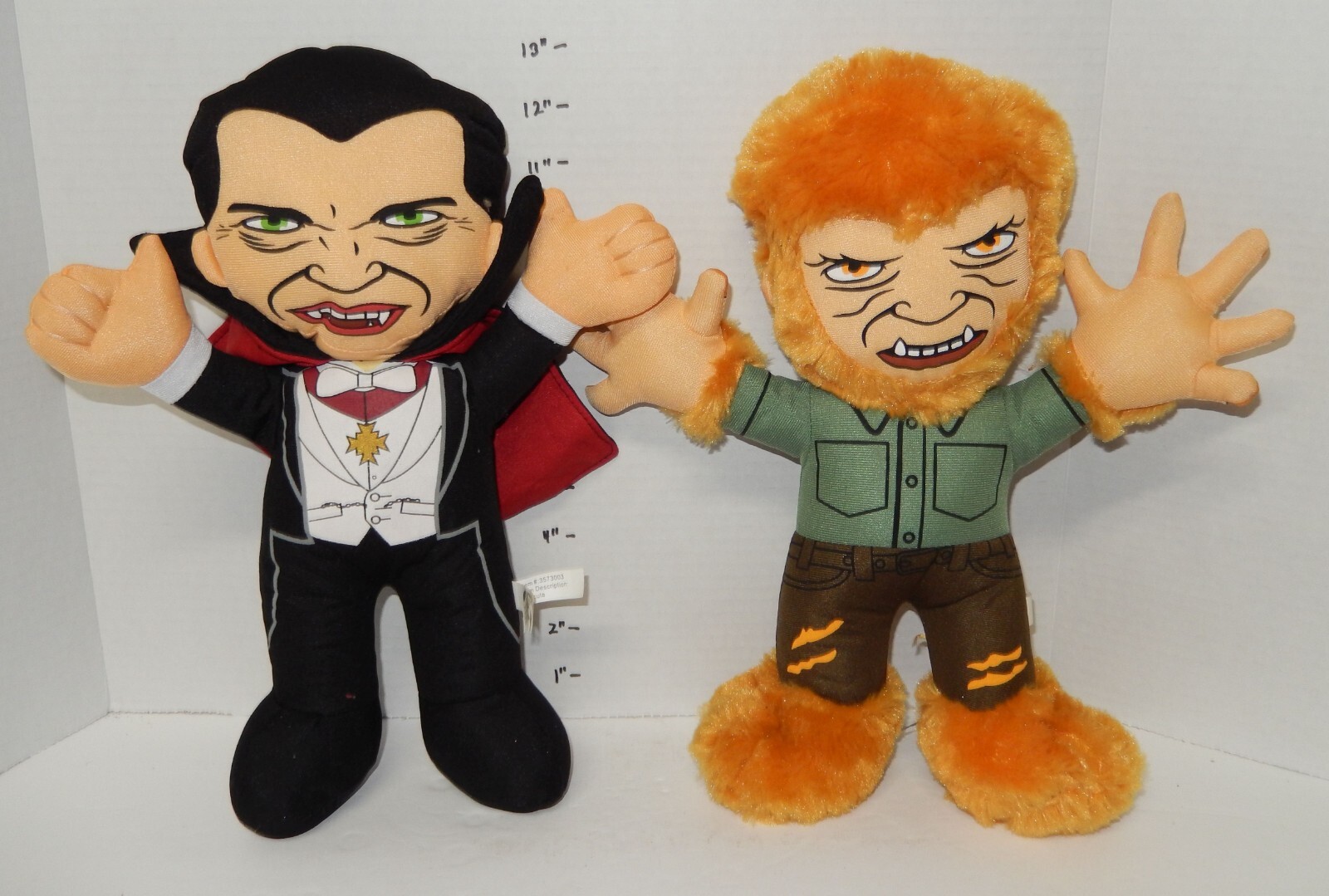 Toy Factory Universal Monsters Frankenstein Werewolf 13" plush stuffed toy lot