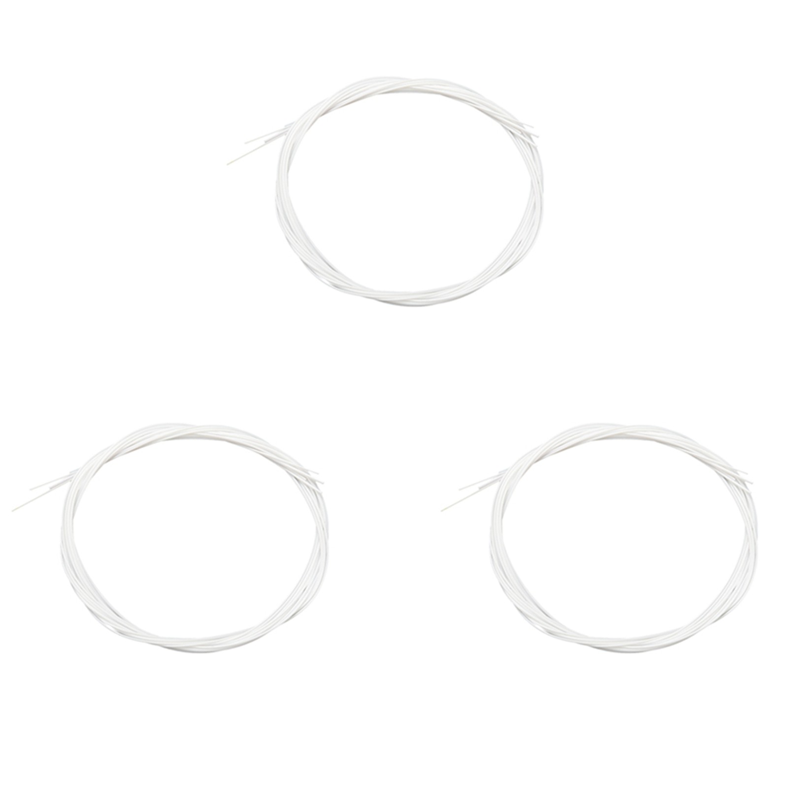 12Pcs/Set White  Nylon Ukulele Strings Replacement Part for 21 Inch 23 Inch4756