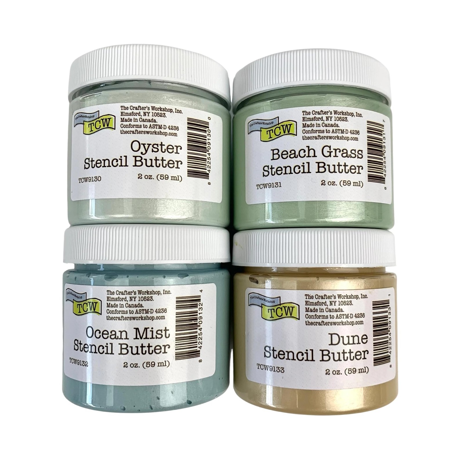 The Crafter's Workshop Stencil Butter Coastal Acrylic Paint Set - Metallic Finis