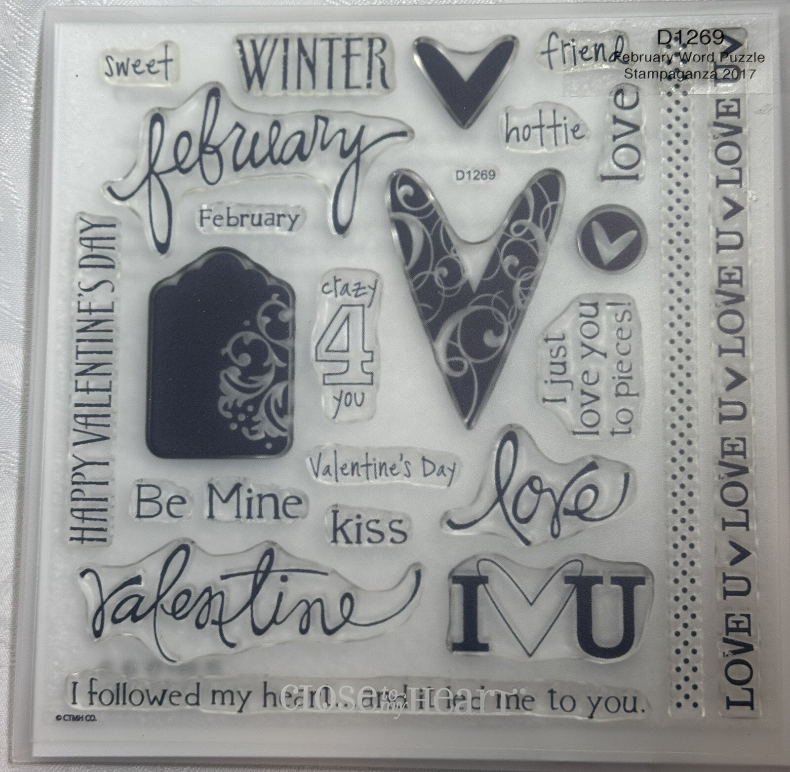 Close To My Heart CTMH My Acrylix D1269 February Word Puzzle Stampaganza 2017