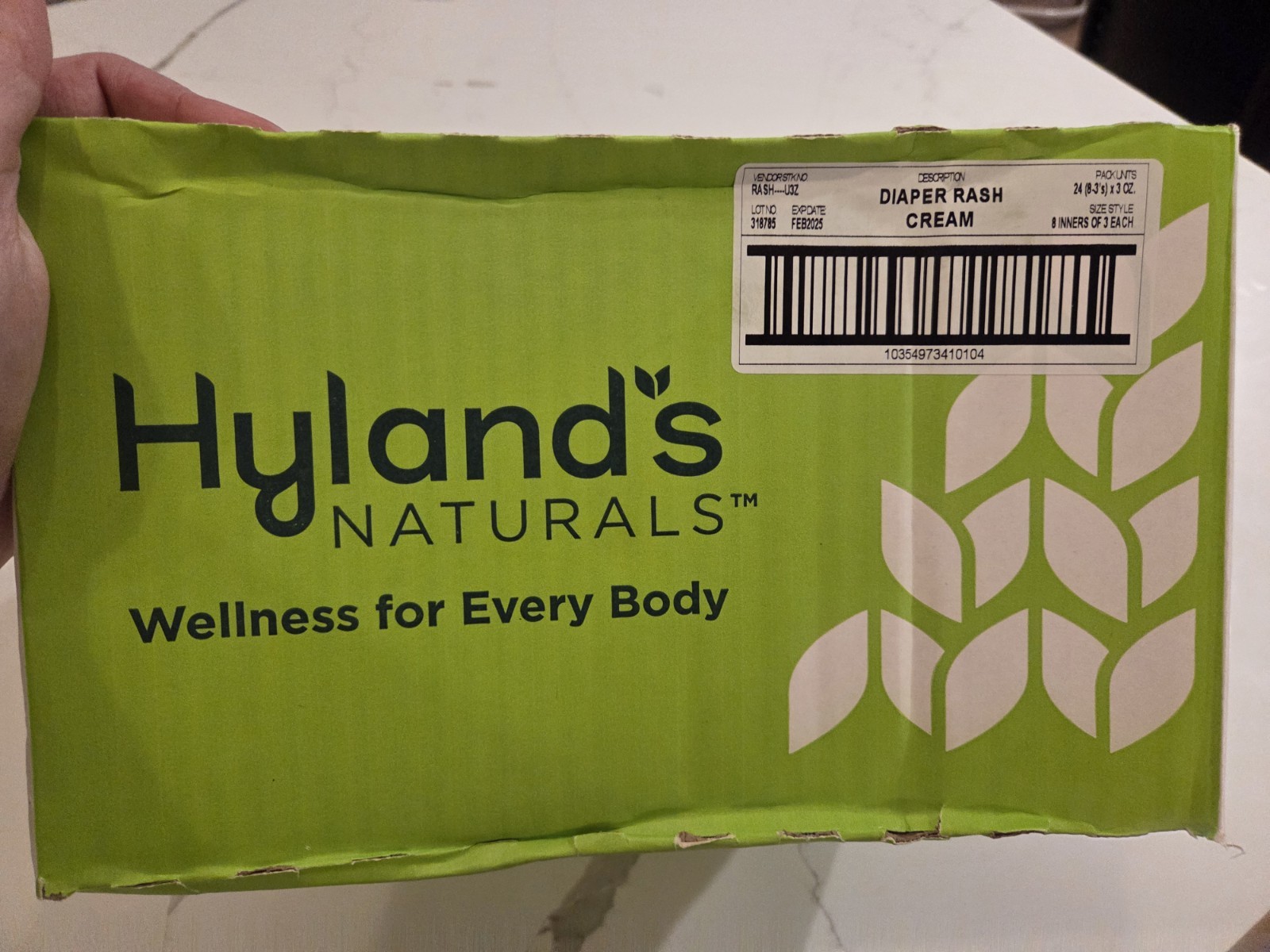 Hyland's Naturals Diaper Rash Cream 24 Pack 3.5 oz for Babies