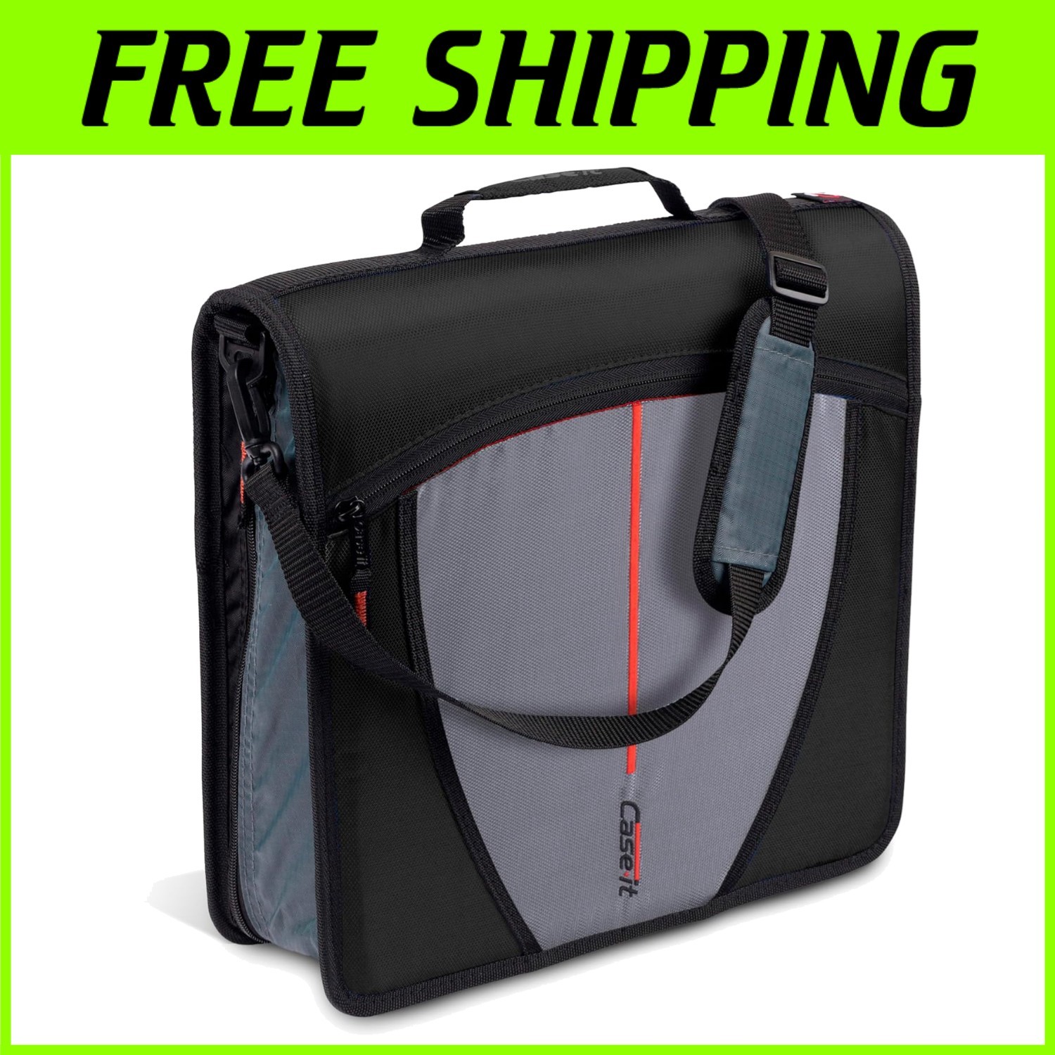 Spacious O-Ring Binder | 600-Sheet Capacity, Shoulder Strap