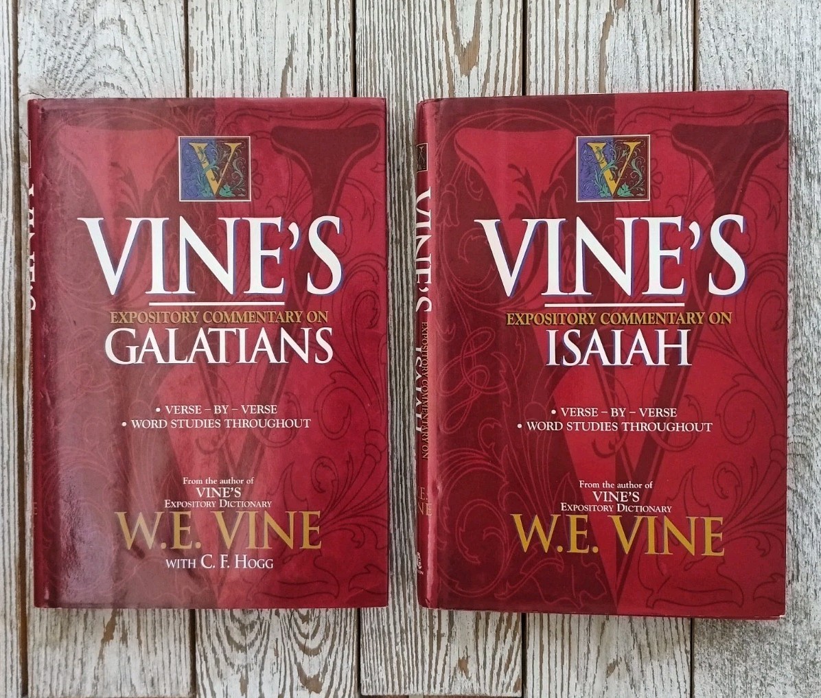 Vines Expository Commentary on Isaiah, Galatians Lot Of 2 Hardcovers, W.E. Vine