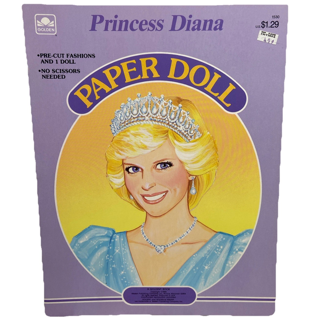 Vintage Paper Dolls Princess Diana Paper Doll {131}