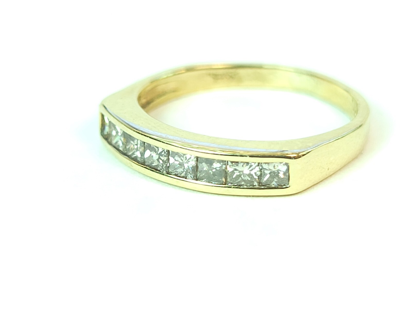 .80ctw Princess Cut Diamond 14k Yellow Gold Ring Size 6 1/2