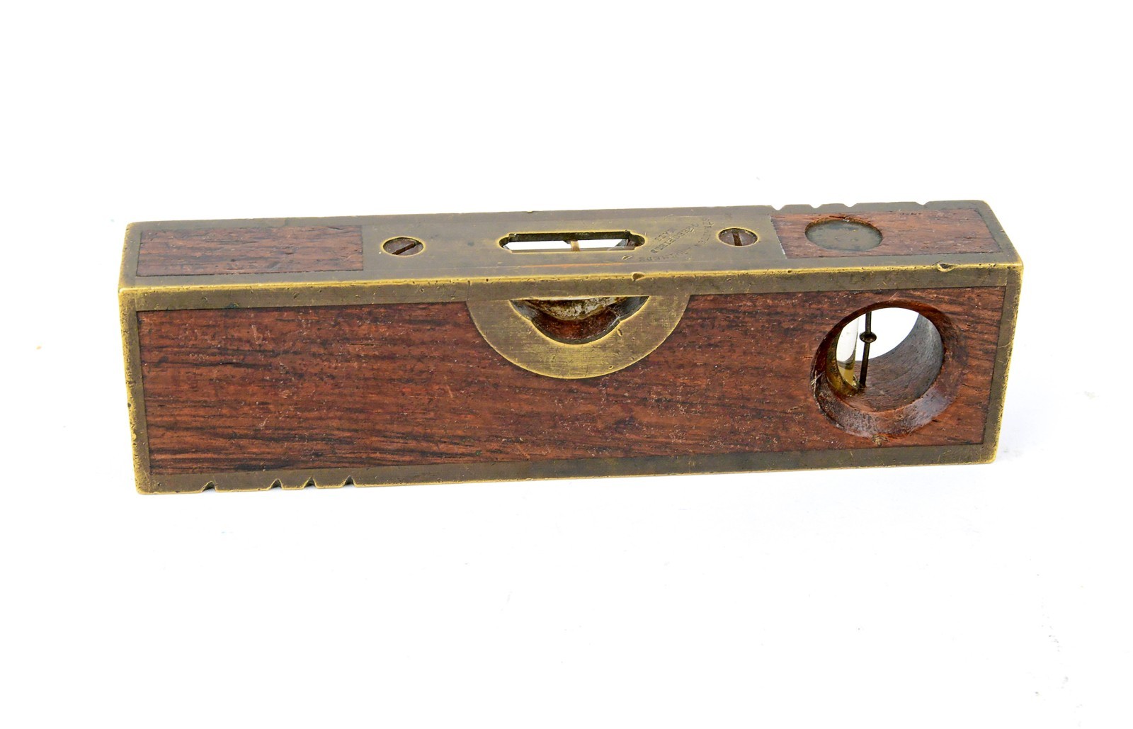 6 Inch STRATTON BROS. No. 10 Brass Bound Rosewood Level