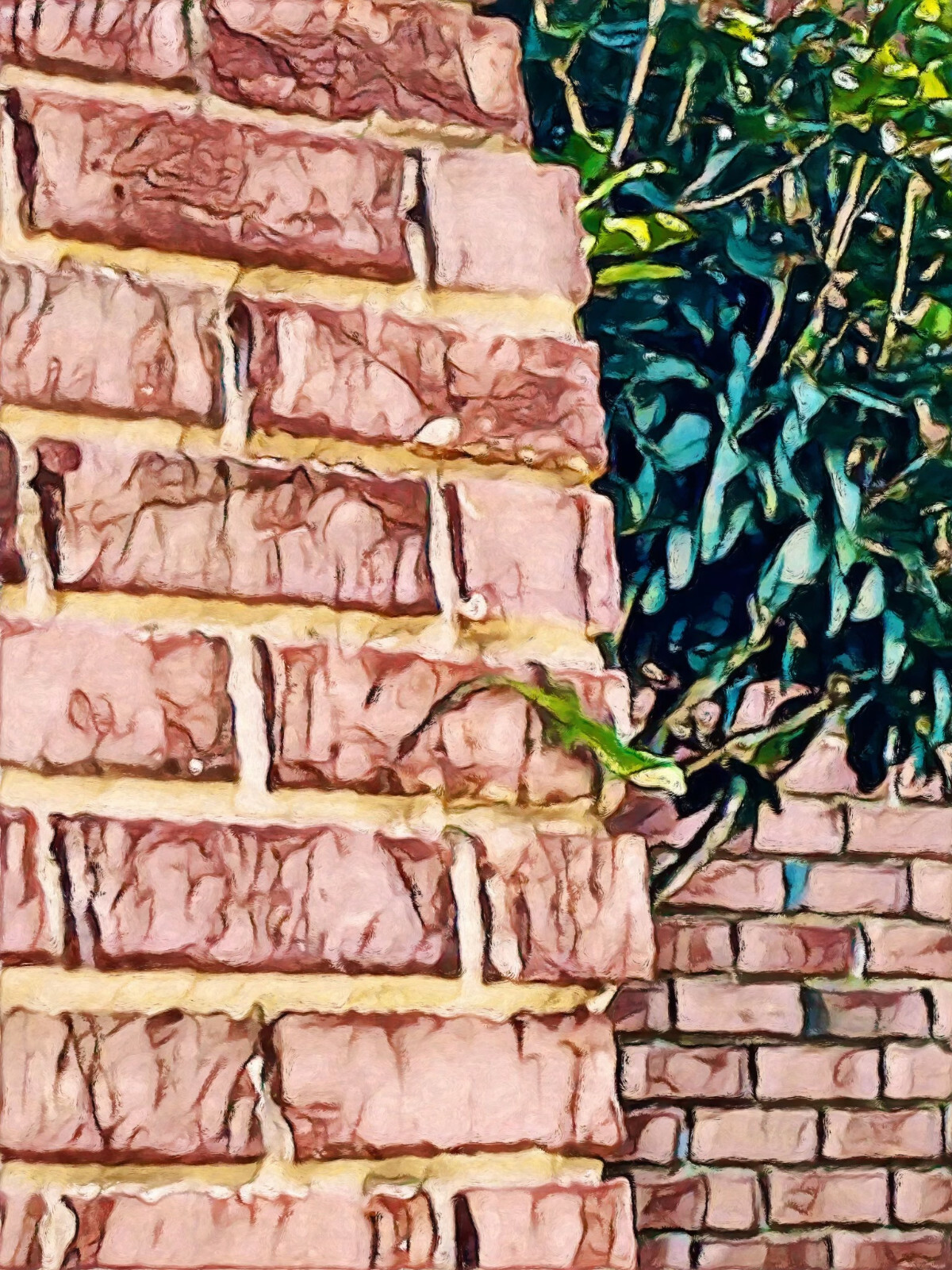 Lizard on the brick Digital Art NFT created by Griffin 1/1