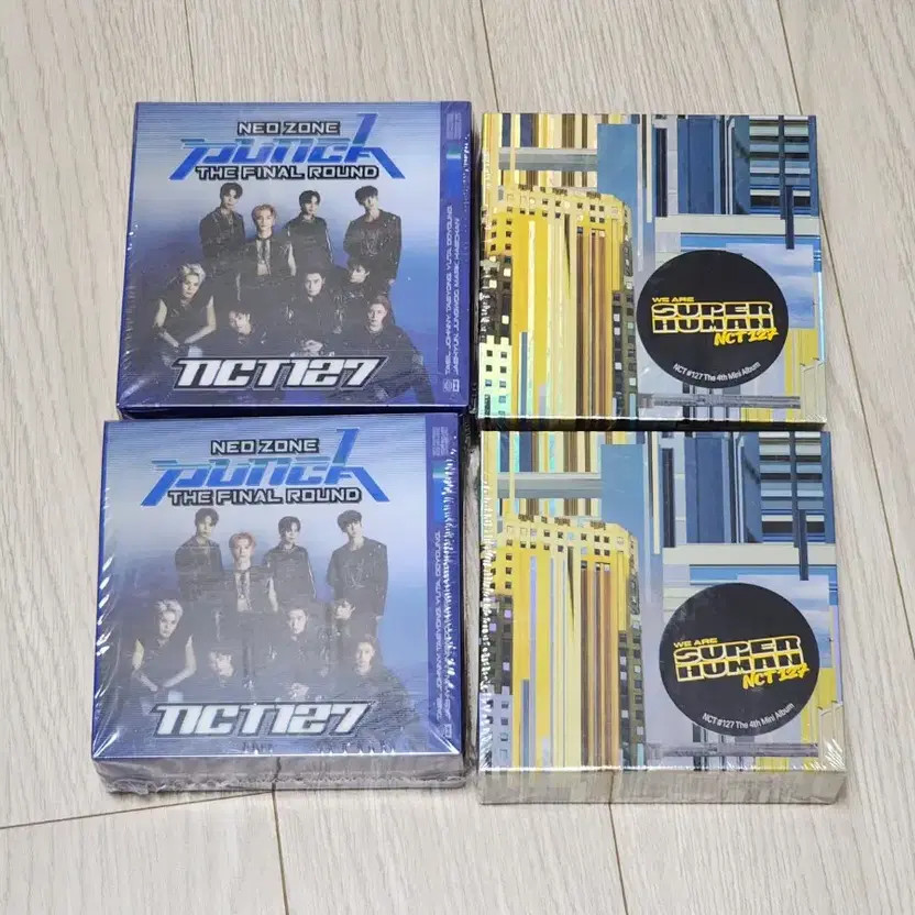 NCT 127 Unopened Punch Second & Superhuman Kino Albums, Set of 4