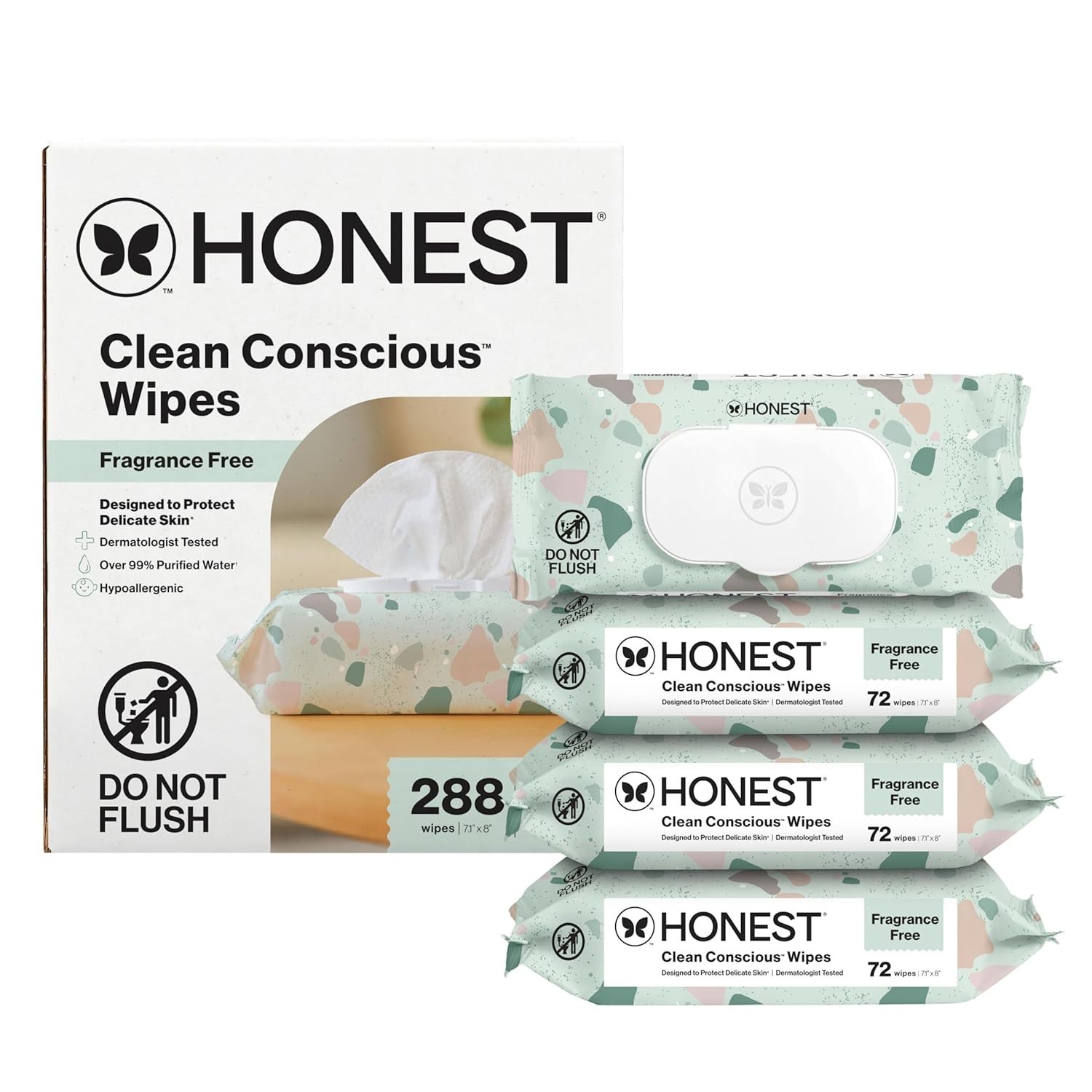 The Honest Company Hypoallergenic Multi-Use Baby Wipes for Sensitive Skin, Geo M