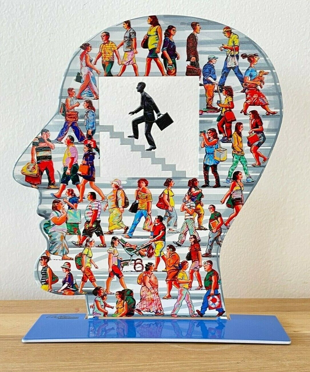 Large Pop art Metal " Up & Beyond "  sculpture hand painted by DAVID GERSTEIN