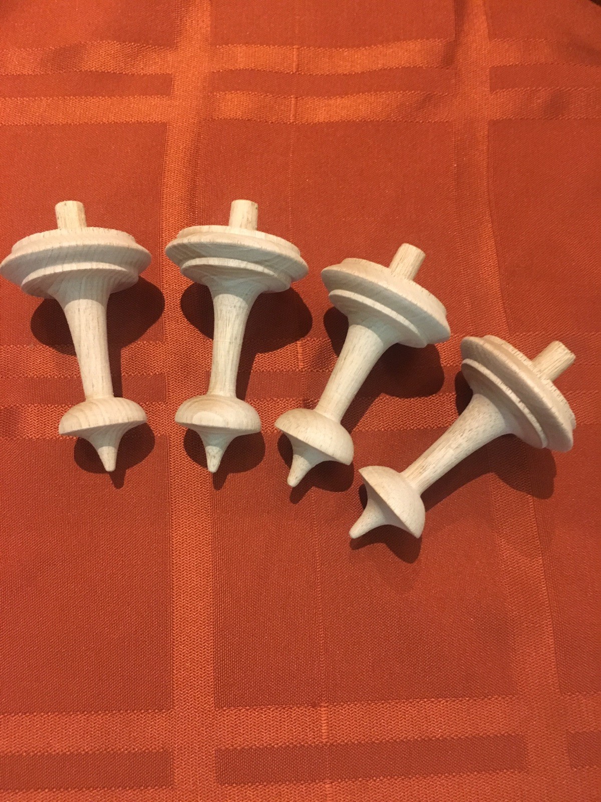 Railroad Cuckoo Clock .  Finials /set of 4/ See the measurements.