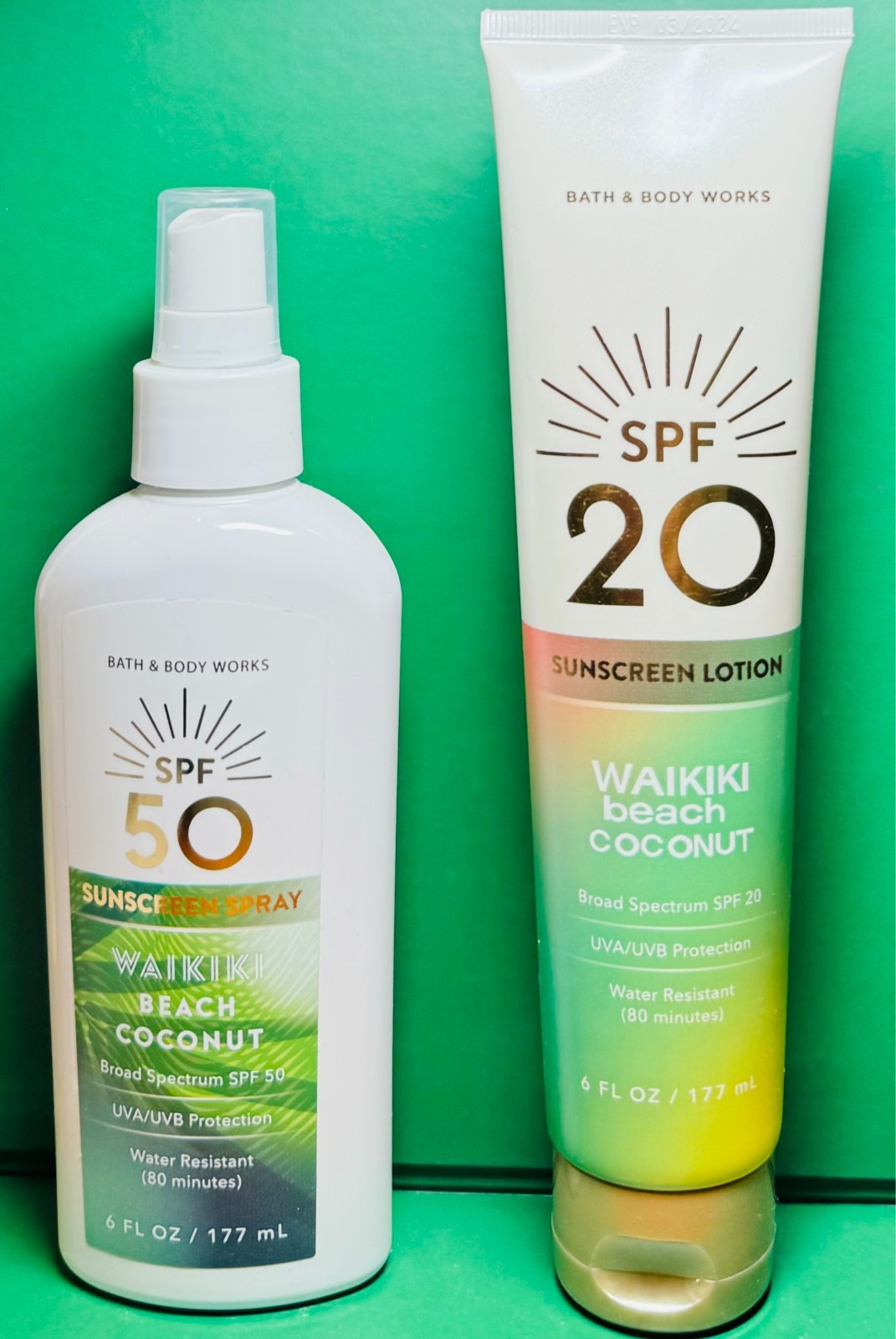 NEW Bath & Body Works ~ AT THE BEACH ~ 2PC GIFT SET ~ SUNSCREEEN ~ SHIPS FREE!