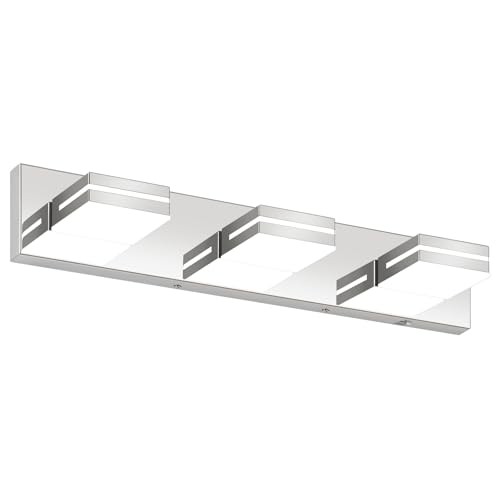 Bathroom Vanity Lighting Fixtures 3-Light，24-Inch Chrome- 6000K Non-dimmable