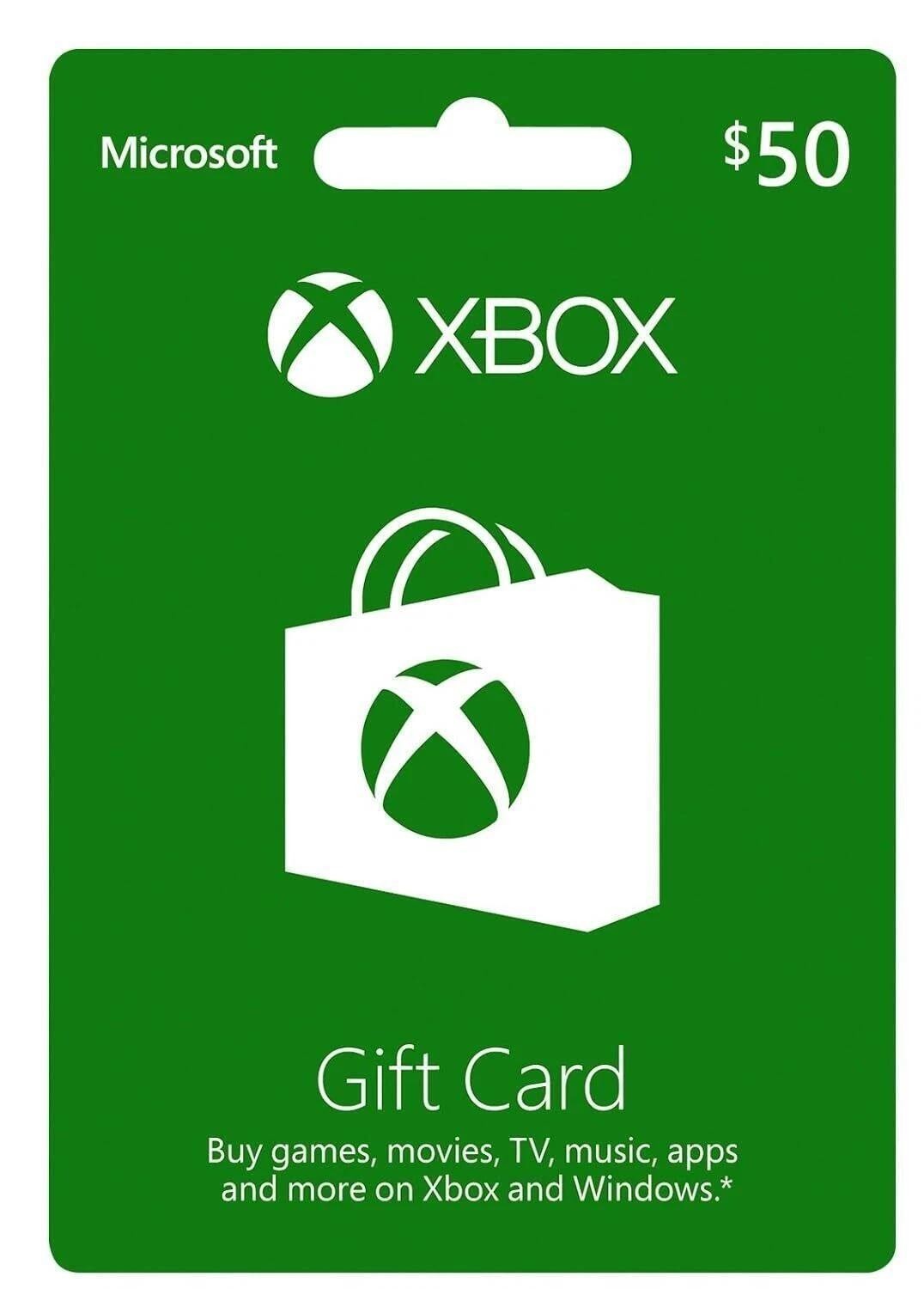 Xbox Live Gift Card 50 Usd - Us Microsoft Xbox Live Keys - United States.Gift