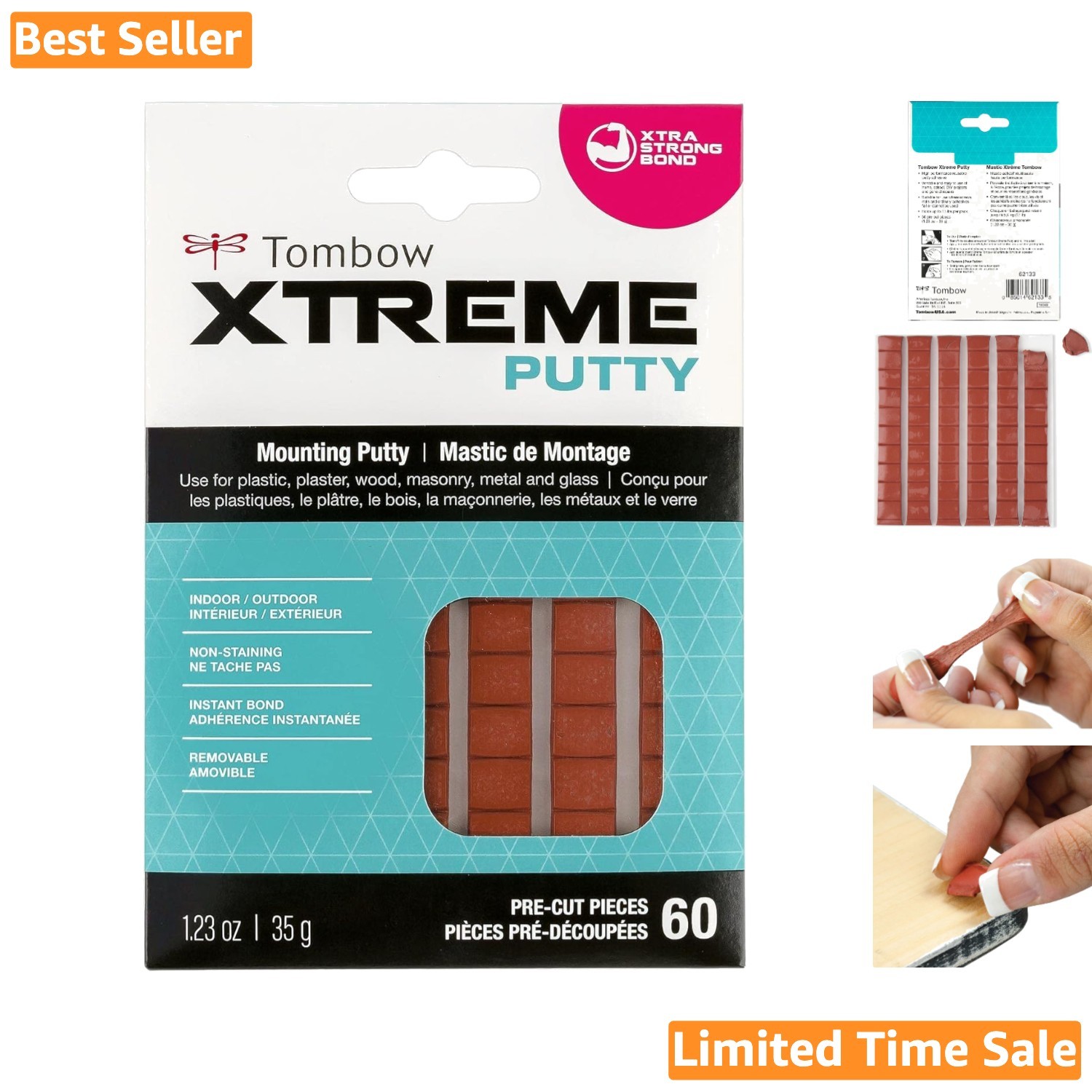 Versatile Xtreme Mounting Putty - Strong Adhesive for Indoor/Outdoor Projects