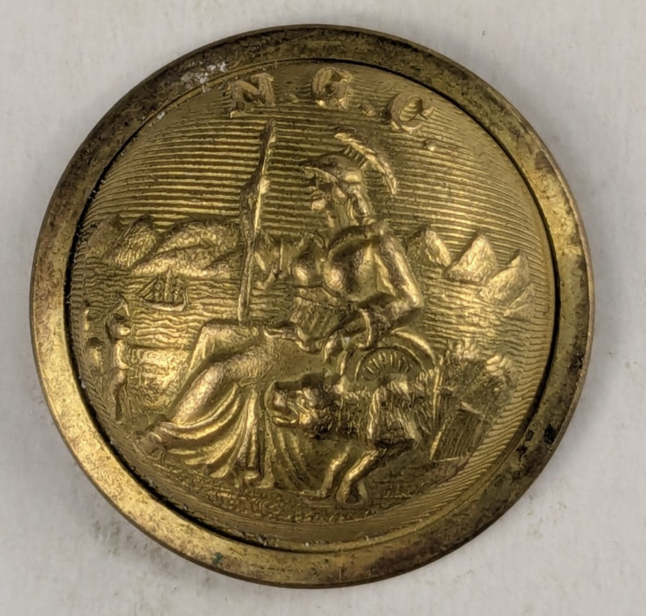 1870-90s - California National Guard State Seal Officer Uniform Button - M2E