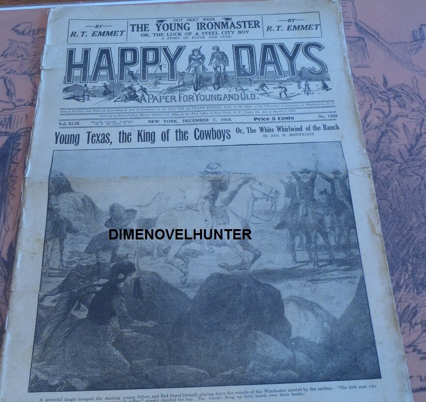 FRANK TOUSEY HAPPY DAYS # 1260 ASSORTED STORIES WATCH VIDEO DIME NOVEL