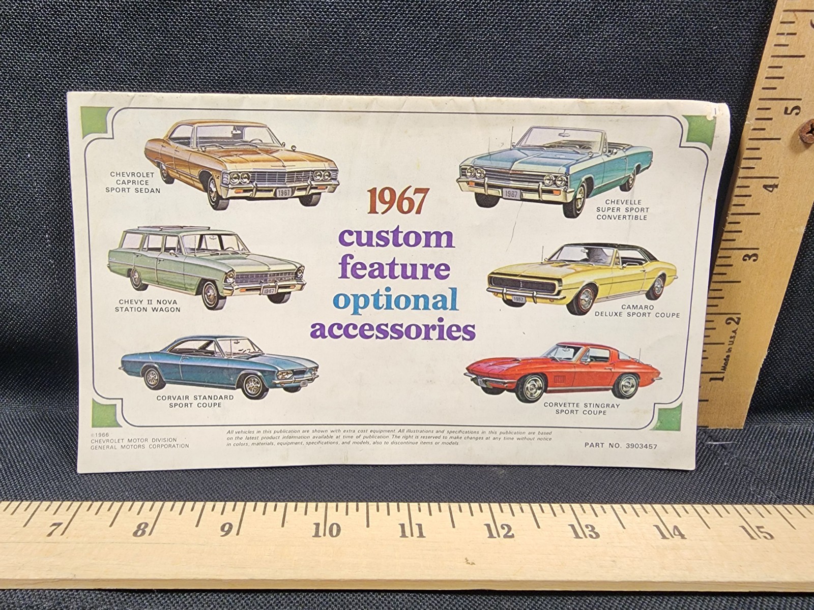 1967 Factory GM Original Accessories Brochure from the Glovebox Manual 