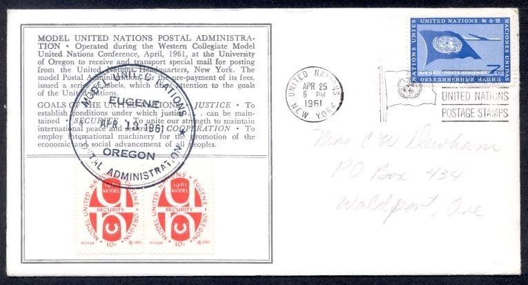 UNITED NATIONS MODEL UN SEALS 1961 CVR