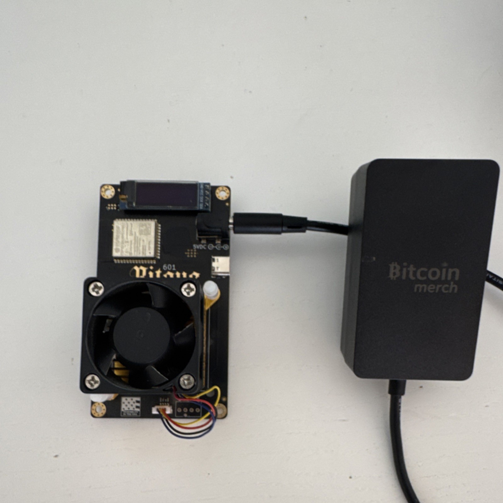 Bitcoin merch 601 ASIC Miner Virtual Currency Miner with Power Adapter