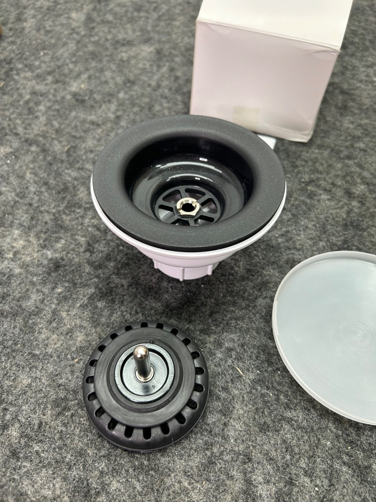 Elkay LKQD35BK Polymer Disposer Flange with Removable Basket Strainer - Black