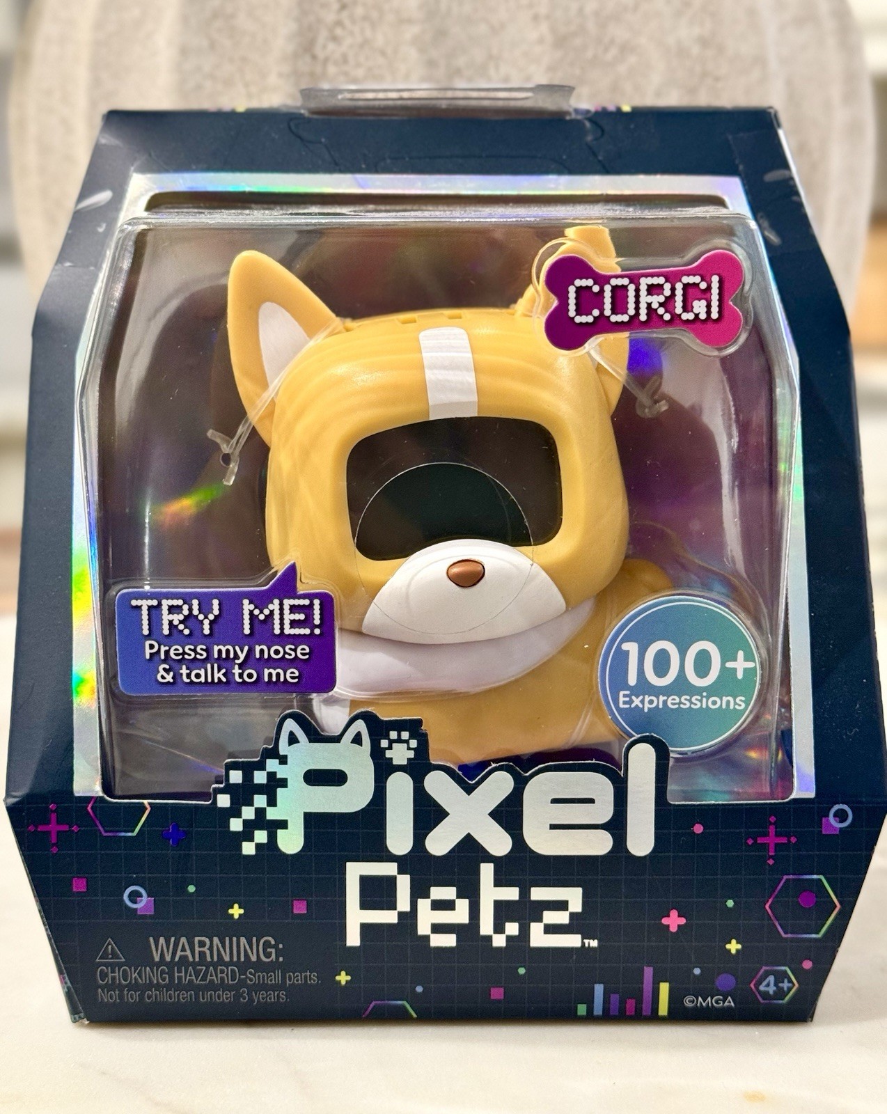 PIXEL PETZ Corgi Interactive Digital Pet Dog Toy- Yellow (One Pack). NEW