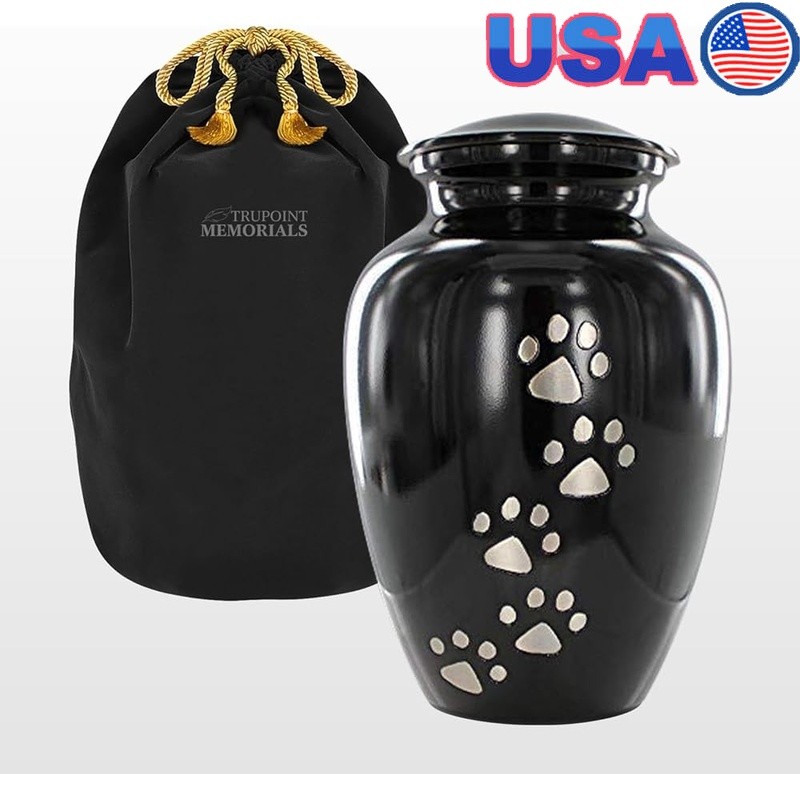 Pet Urn Dog Ashes Metal Keepsake Memorial Lasting Memory Handcrafted Durable New