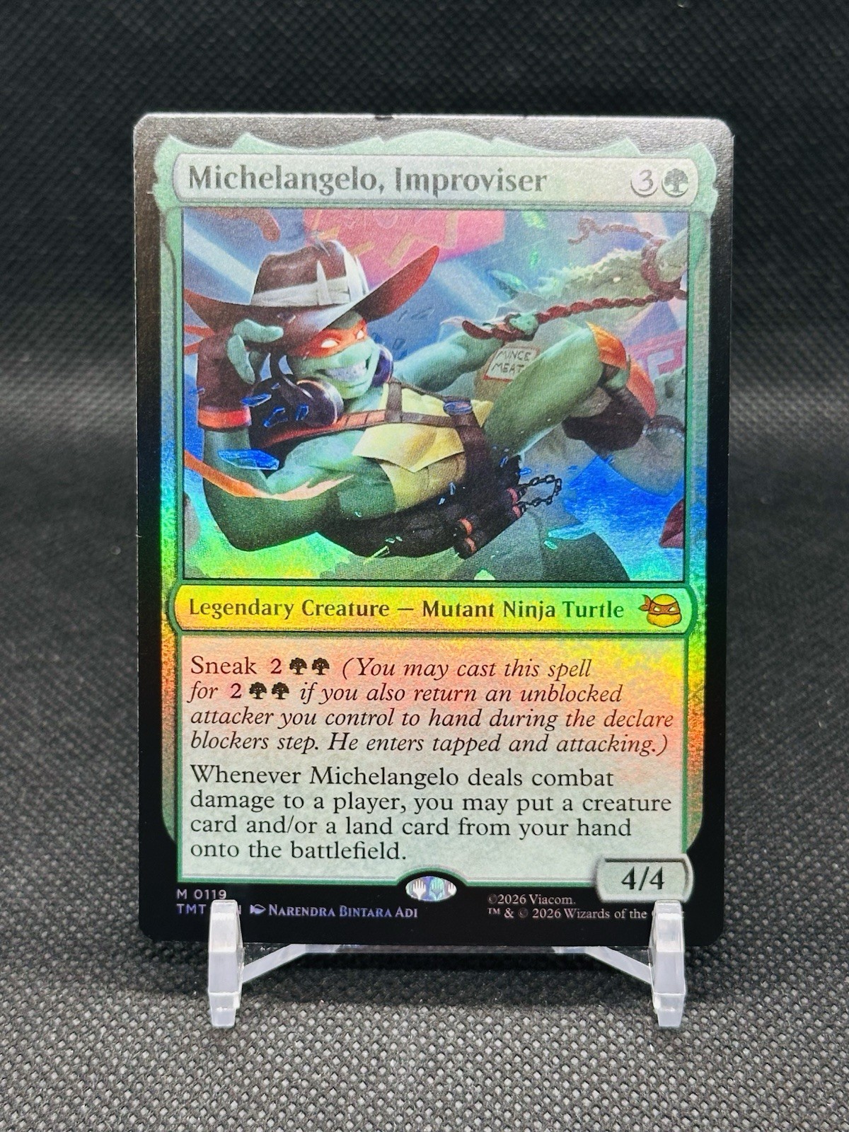 Michelangelo, Improviser 119 - NM foil - Teenage Mutant Ninja Turtles - MTG