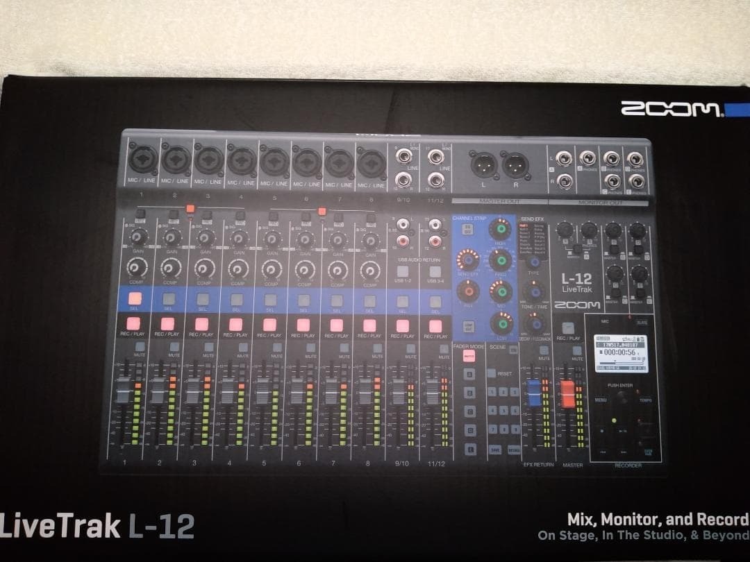 ZOOM LiveTrak L-12 Digital Mixer Monitor Recorder 12channels USB Audio Interface